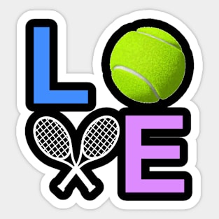 Love Tennis Ball Sports Birthday Gift Sticker